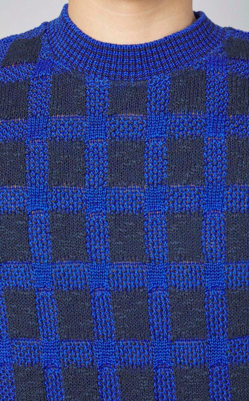 チェックニットベスト