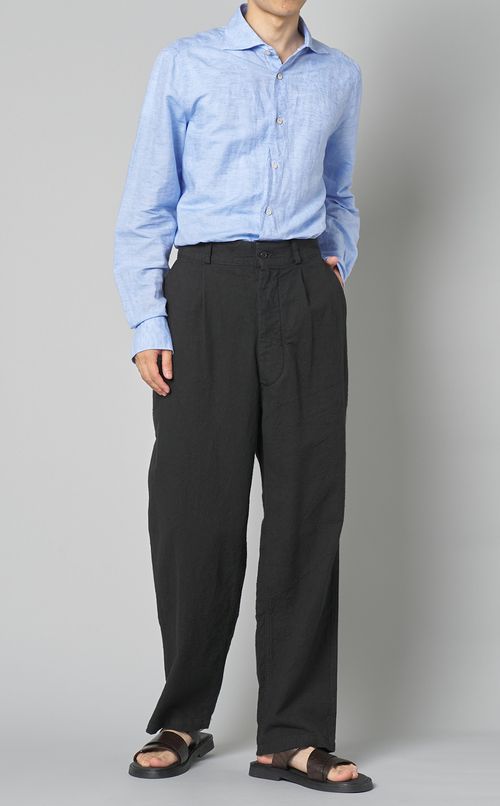 コットンリネンタックパンツ