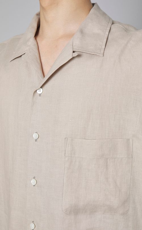 ヘンプオープンカラーシャツ