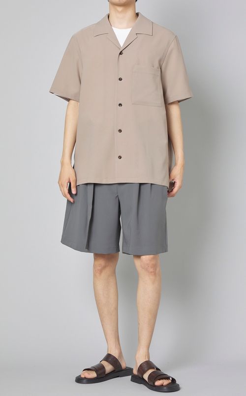オープンカラーショートスリーブシャツ