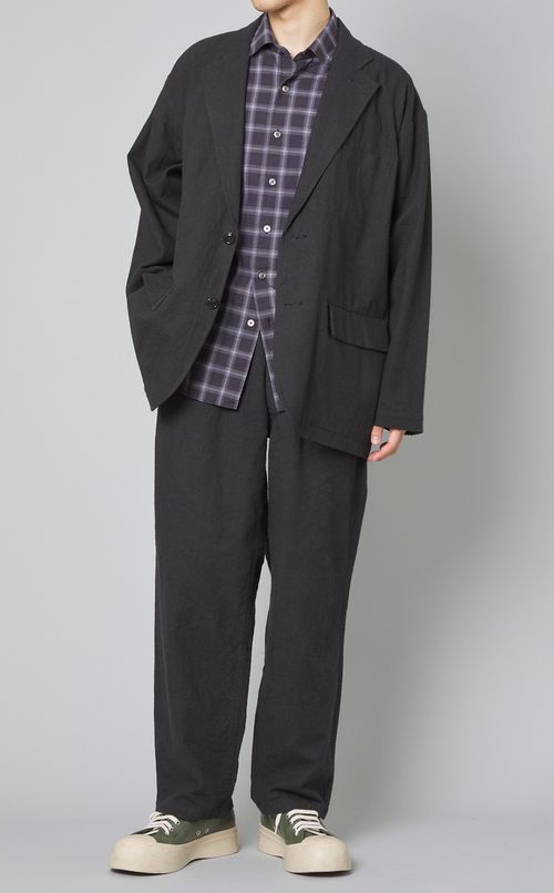 コットンリネンタックパンツ