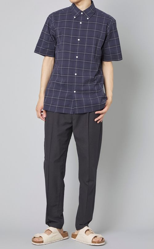 サッカーチェックショートスリーブシャツ