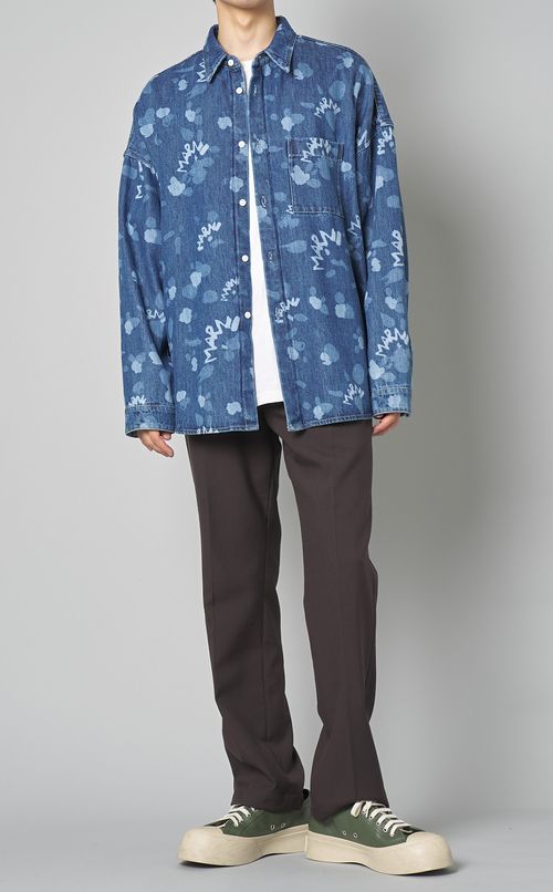 デニムロゴシャツ