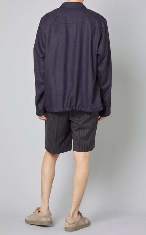 ボタンジップシャツブルゾン