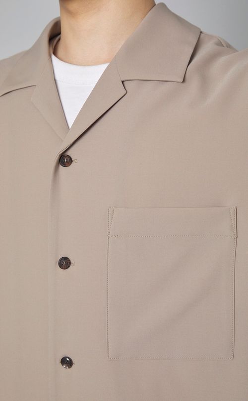 オープンカラーショートスリーブシャツ