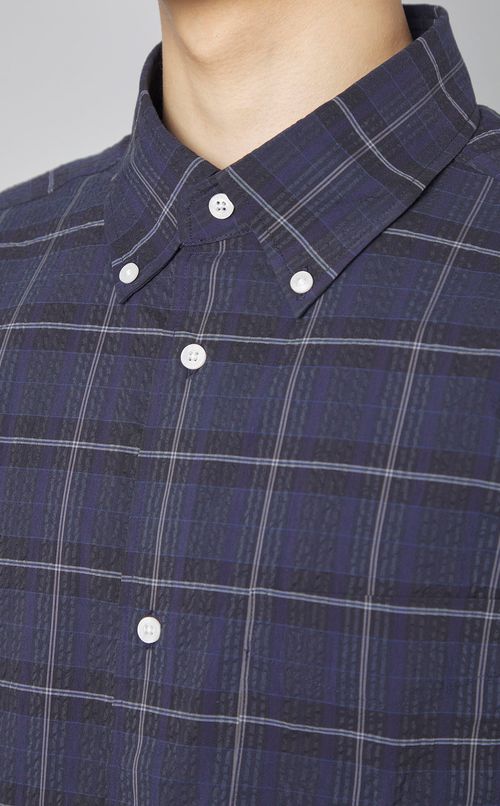 サッカーチェックショートスリーブシャツ