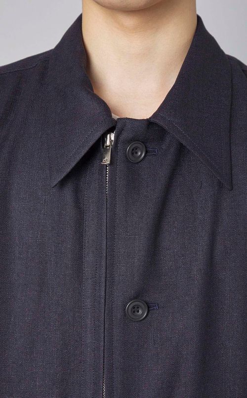 ボタンジップシャツブルゾン