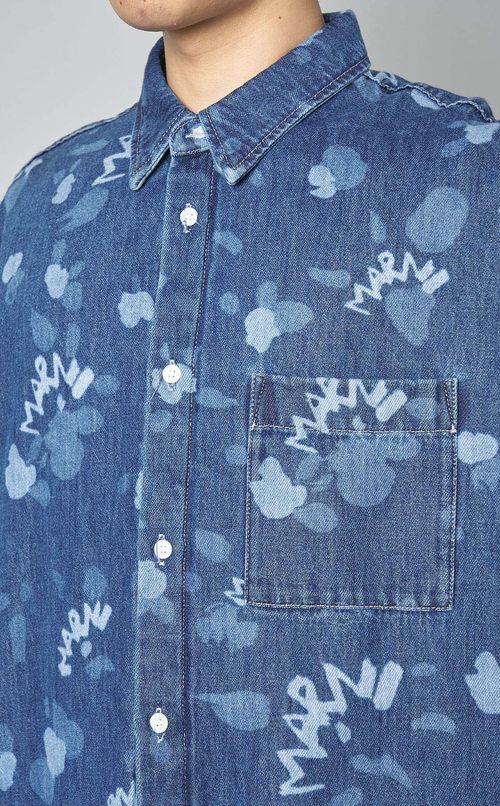 デニムロゴシャツ