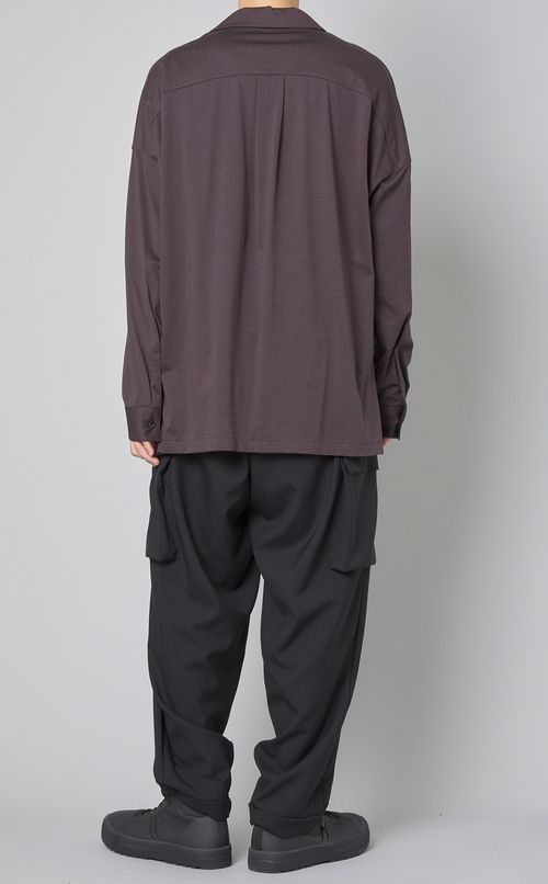 オーバーサイズオープンカラーシャツ