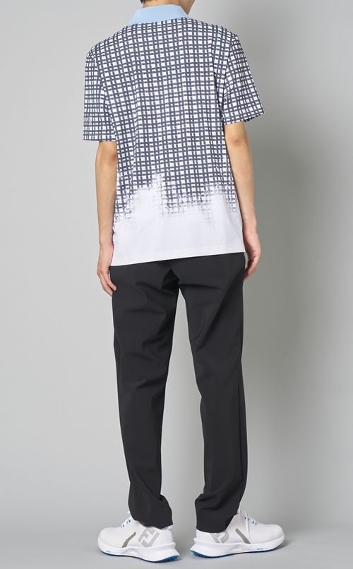 チェックグラデーションポロシャツ