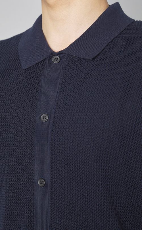 ショートスリーブメッシュニットシャツ