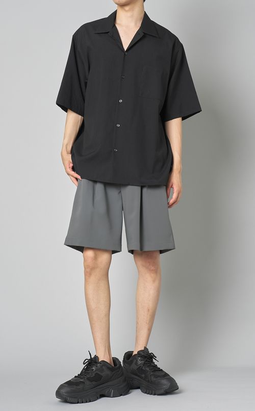 サマーウールオープンカラーシャツ