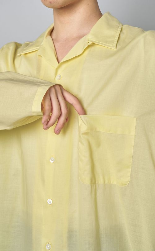 ピマコットンローンオープンシャツ