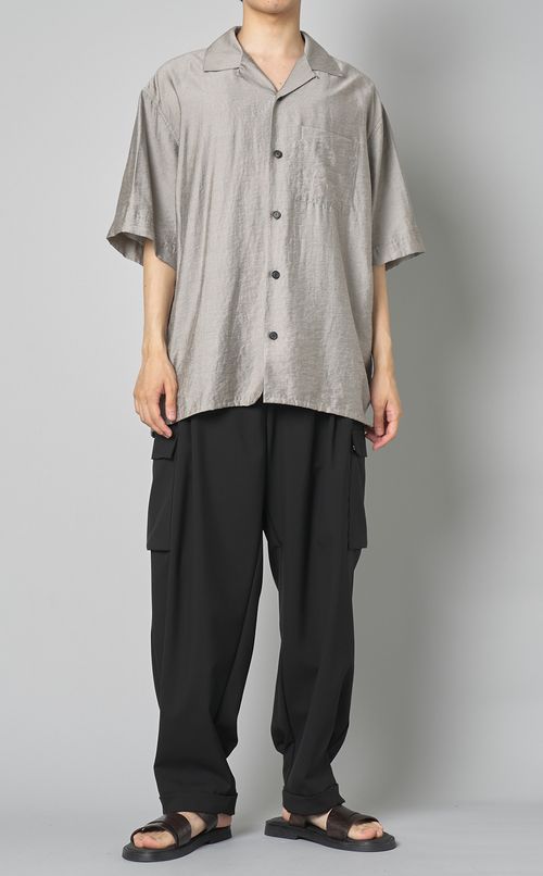 リネンレーヨンオープンシャツ