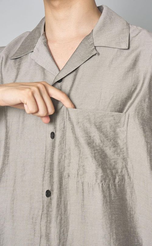 リネンレーヨンオープンシャツ