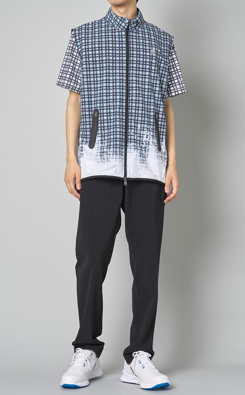 チェックグラデーションベスト