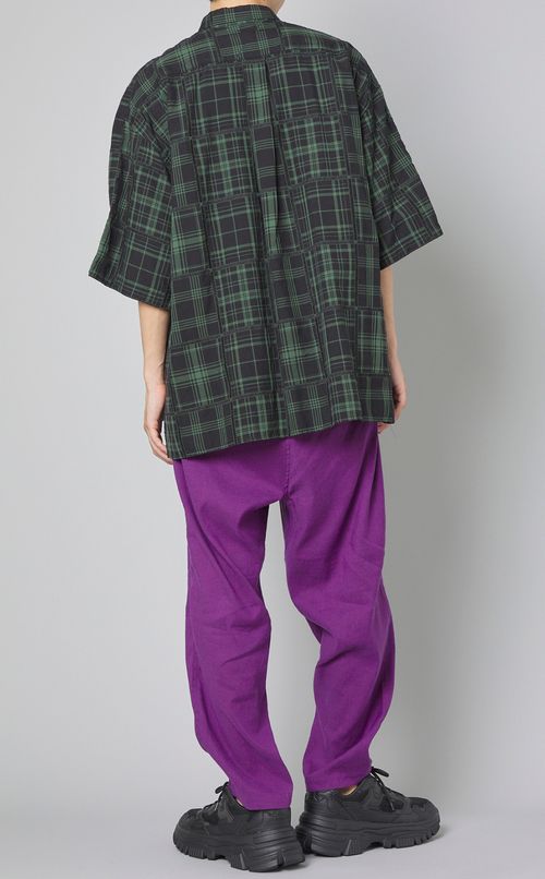 チェックジャガードシャツ