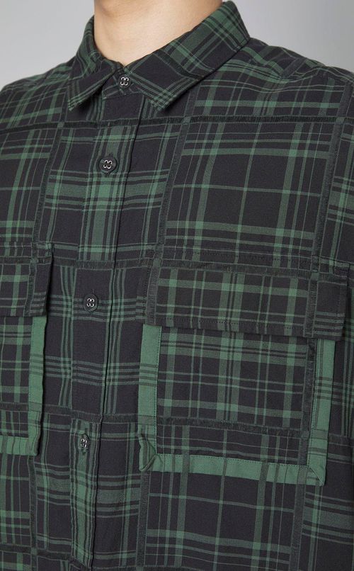 チェックジャガードシャツ