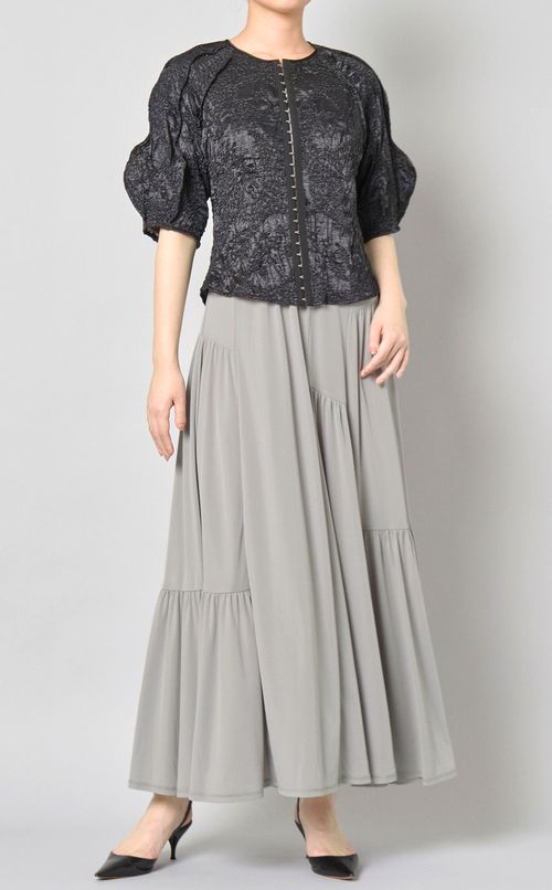 ランダムギャザージャージードレス