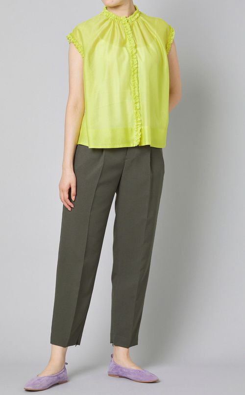 センタープレスストレートパンツ