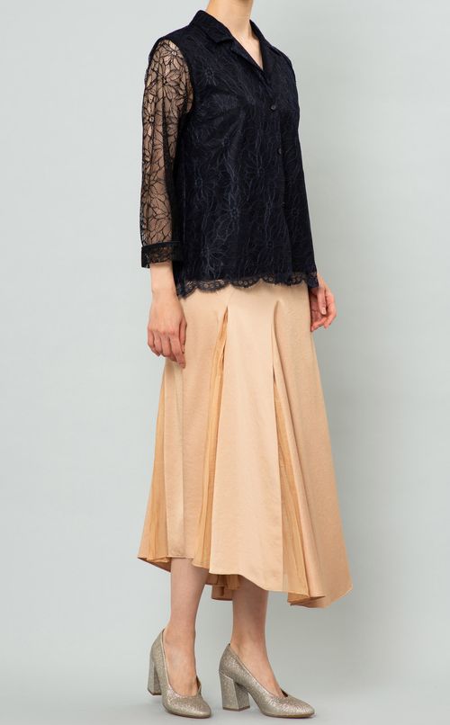 バイアスカットドレープスカート