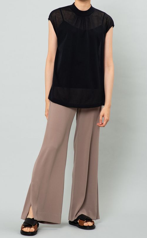 ギャザーシアハイネックブラウス