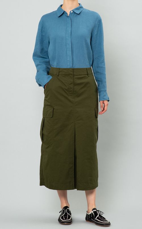 リネンフライフロントシャツ