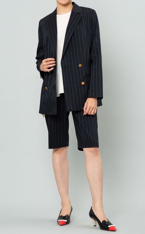 ピンストライプバミューダパンツ