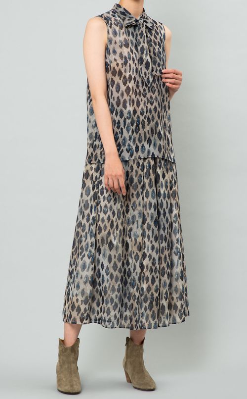 アニマルプリントロングスカート