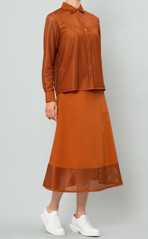 レースミックスフレアースカート