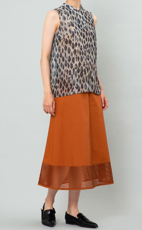 レースミックスフレアースカート