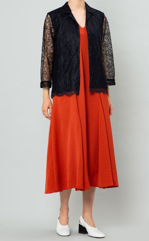 フラワーレースパジャマシャツ