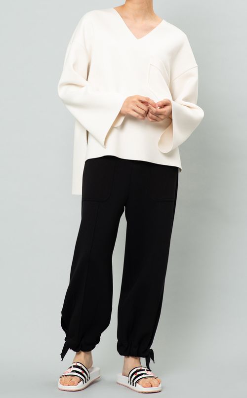 Vネックスウェットプルオーバー