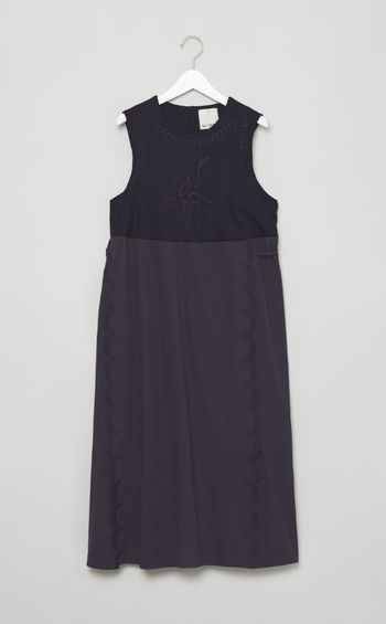 【roop】monotone layered dress