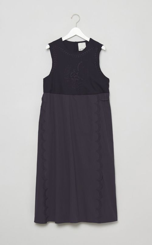 【roop】monotone layered dress