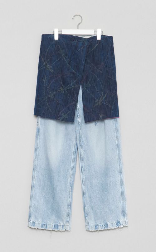 【roop】デニムと和服パンツ