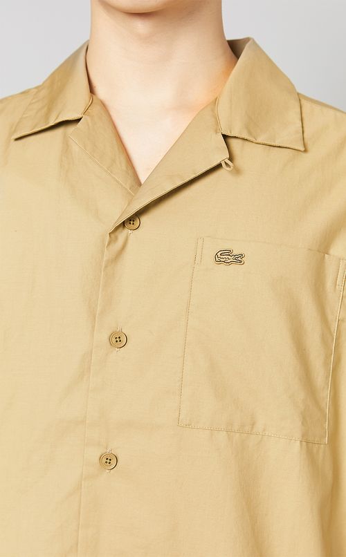 コットンオープンネックシャツ