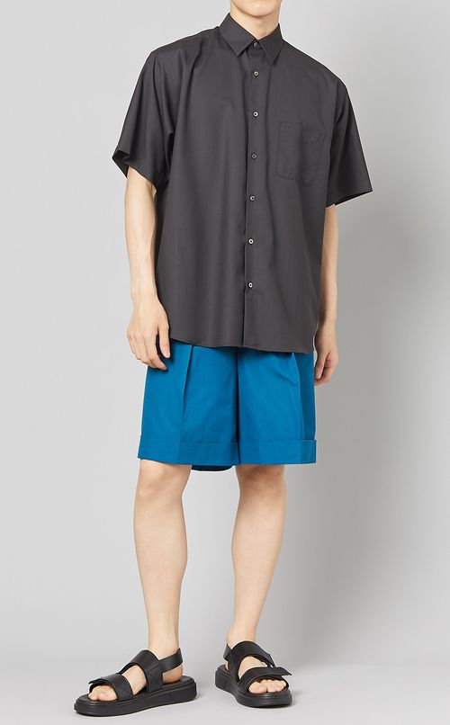 サマーウールシングルシャツ