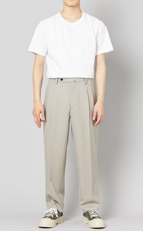 ダブルボタンタックパンツ