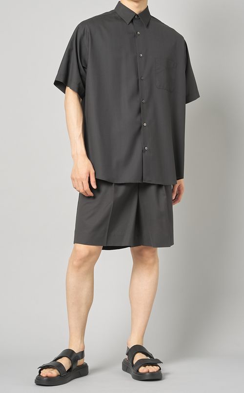 サマーウールシングルシャツ