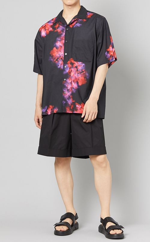 フラワープリントシャツ