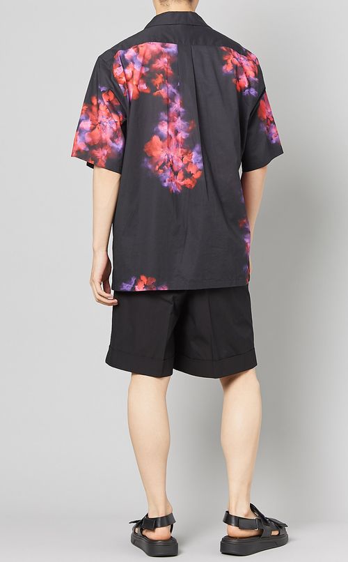 フラワープリントシャツ