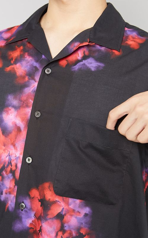 フラワープリントシャツ