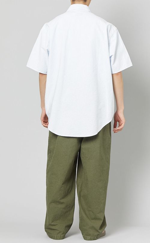 コットンストライプシャツ