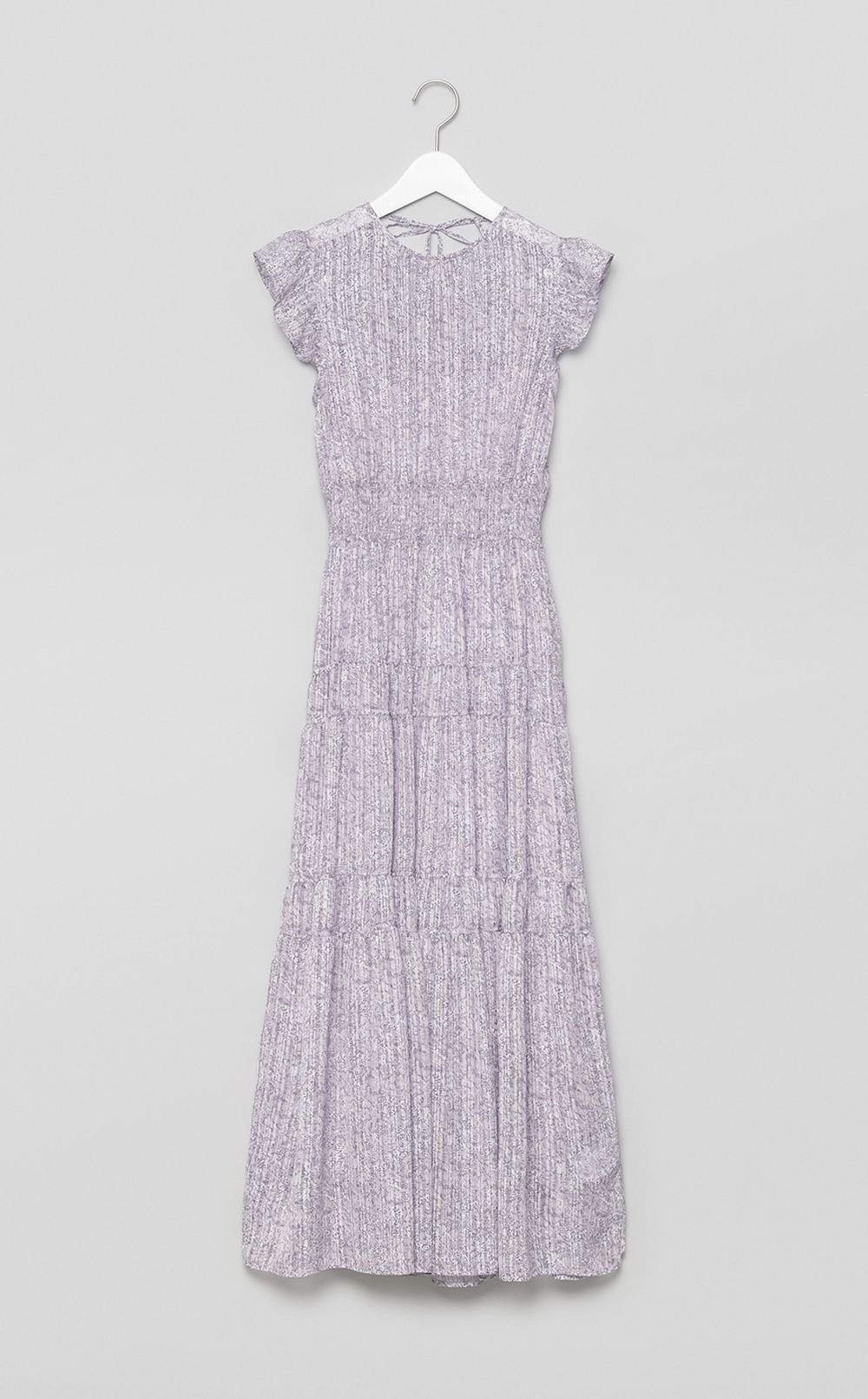 シフォンサテンストライプワンピース