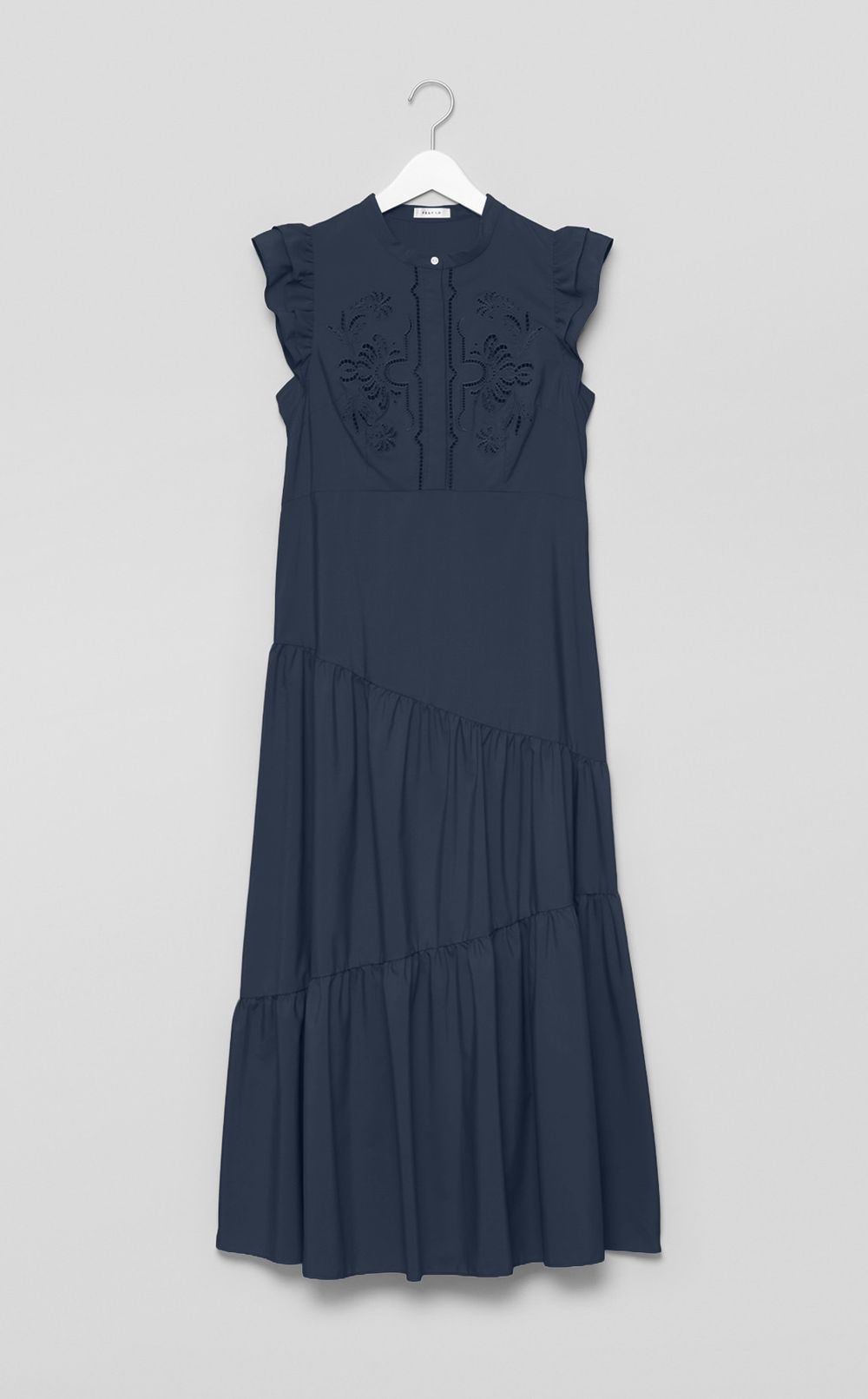 カットワークティアードワンピース