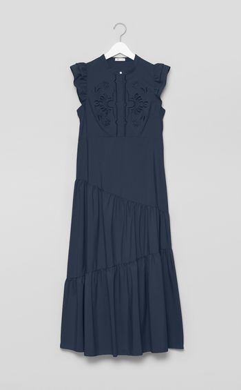 カットワークティアードワンピース