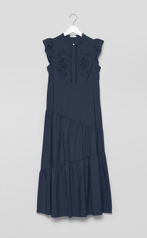 カットワークティアードワンピース