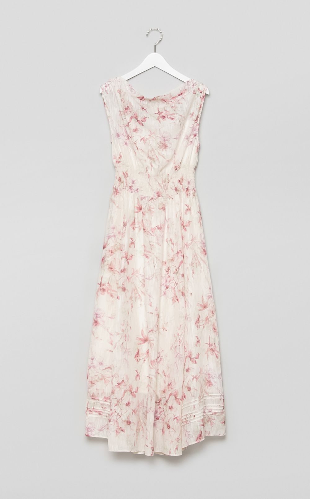 シャーリングプリントワンピース