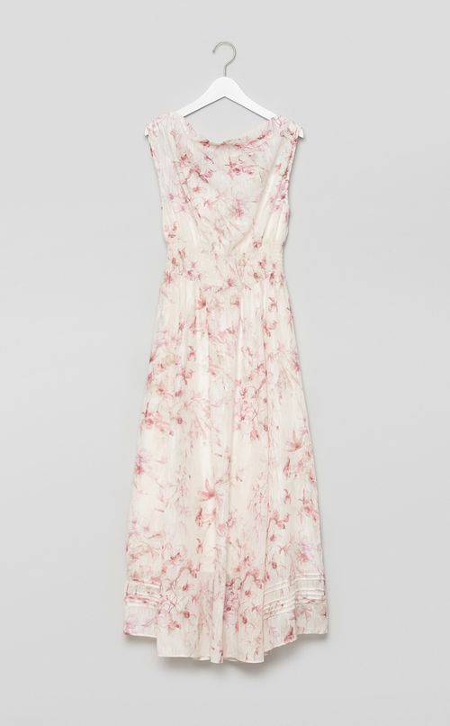 シャーリングプリントワンピース